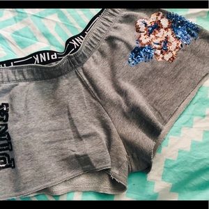 Victoria Secret Pink Hibiscus 🌺 Bling Rare Shorts